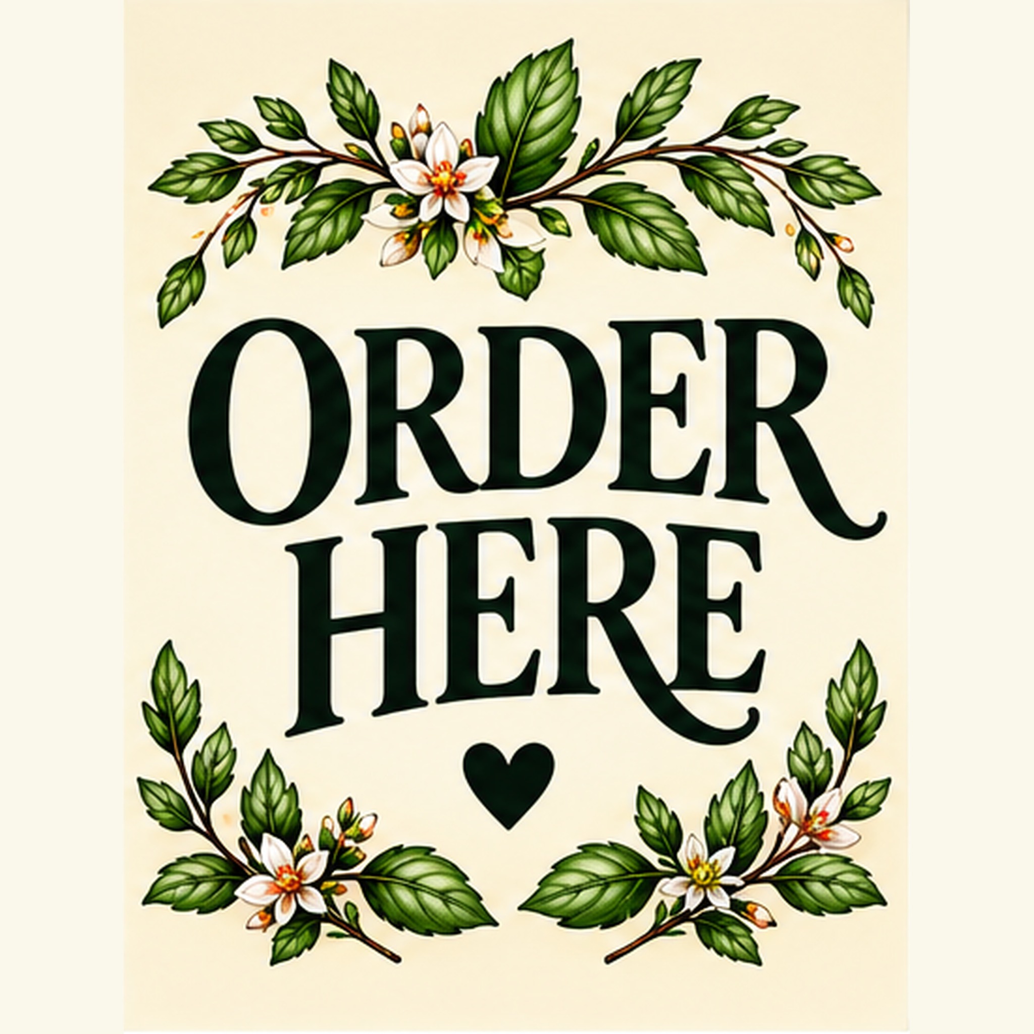 Original Rise & Sprig Order Here market sign